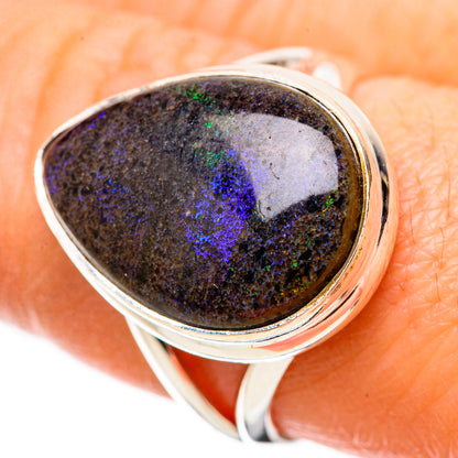Andamooka Opal Rings handcrafted by Ana Silver Co - RING131630
