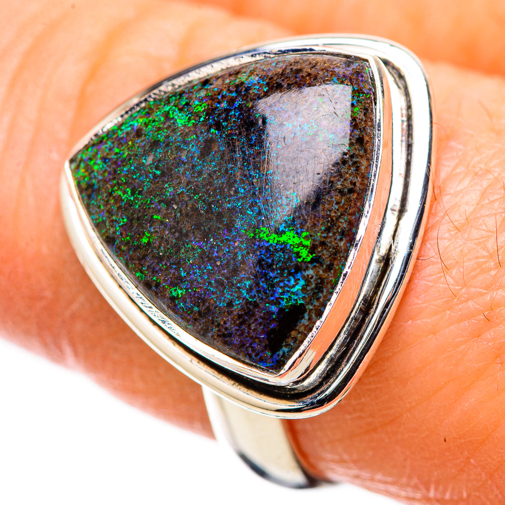 Andamooka Opal Rings handcrafted by Ana Silver Co - RING131636