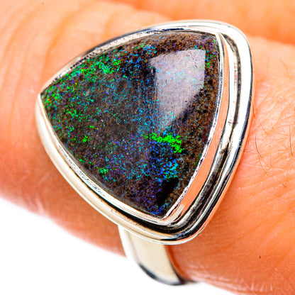 Andamooka Opal Rings handcrafted by Ana Silver Co - RING131636