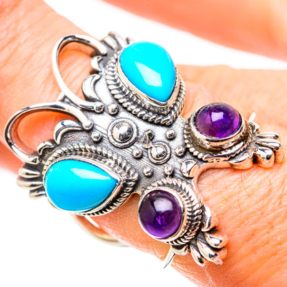 Sleeping Beauty Turquoise Rings handcrafted by Ana Silver Co - RING131639
