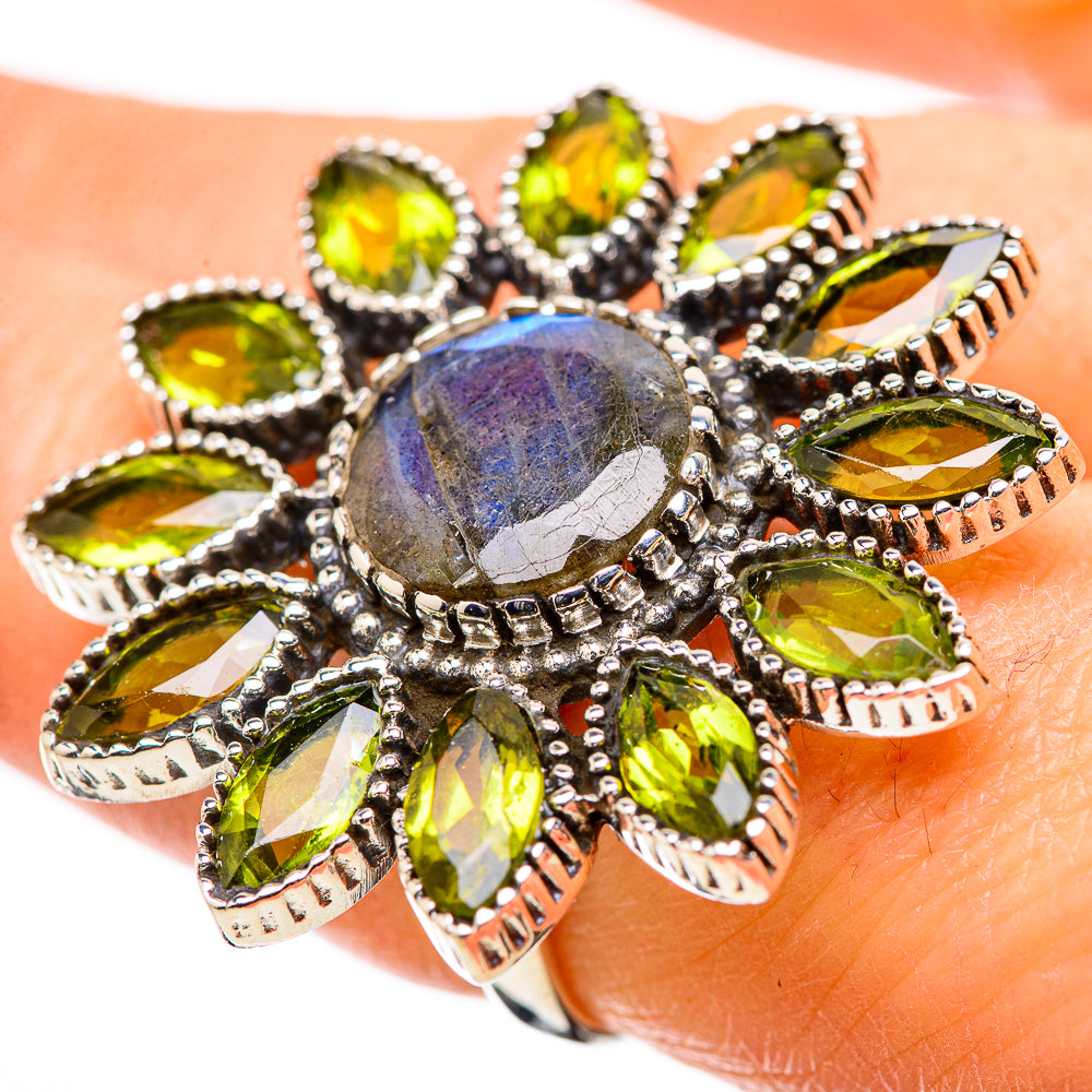 Labradorite Rings handcrafted by Ana Silver Co - RING131643