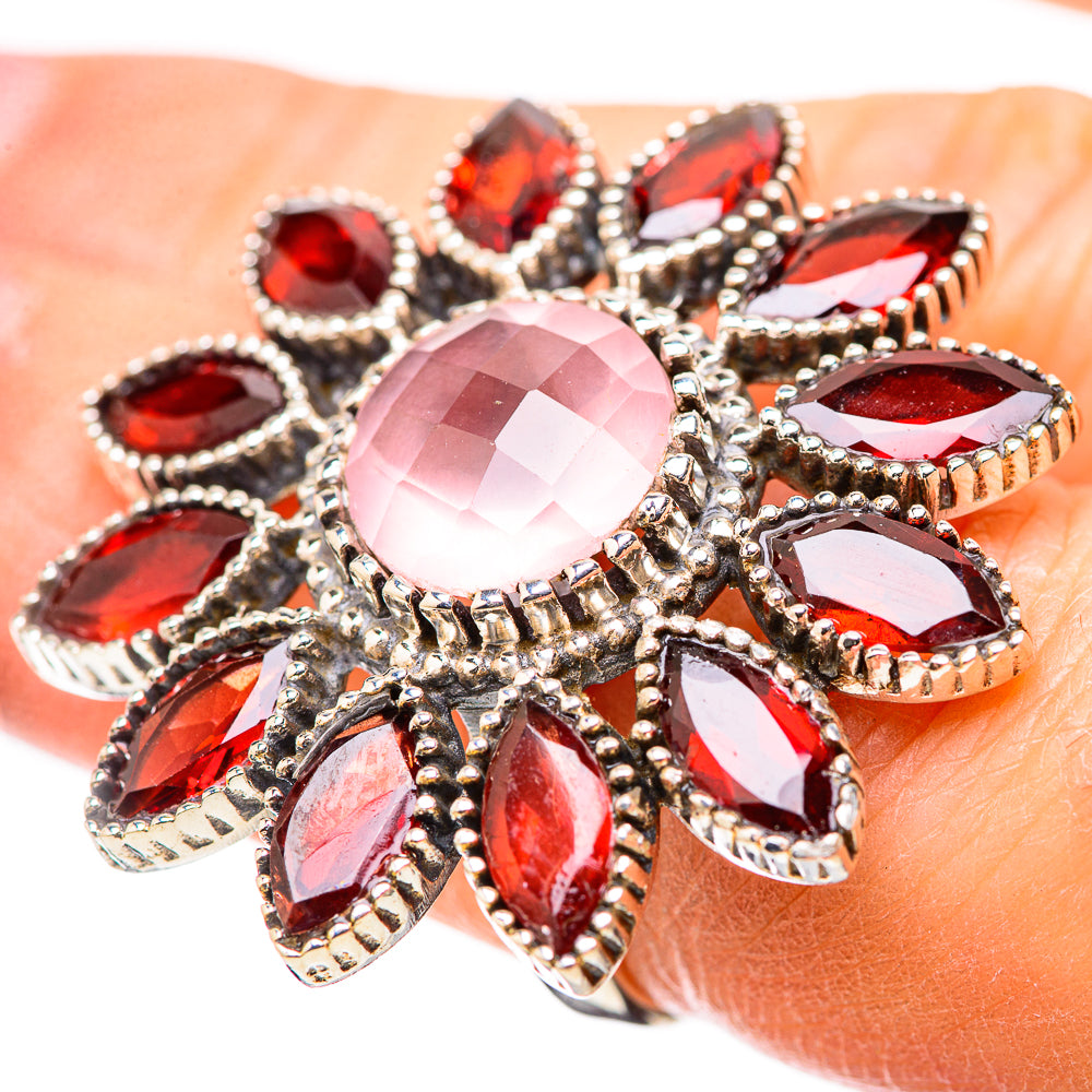 Rose Quartz Rings handcrafted by Ana Silver Co - RING131644