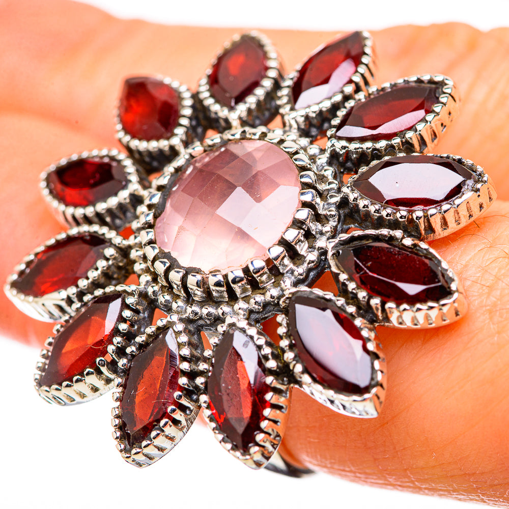 Rose Quartz Rings handcrafted by Ana Silver Co - RING131653