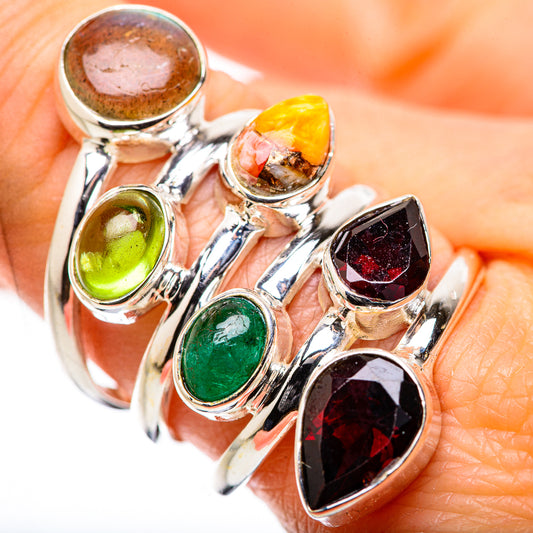 Garnet Rings handcrafted by Ana Silver Co - RING131659