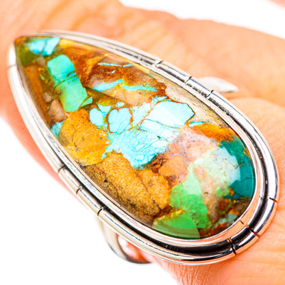 Kingman Mohave Turquoise Rings handcrafted by Ana Silver Co - RING131660