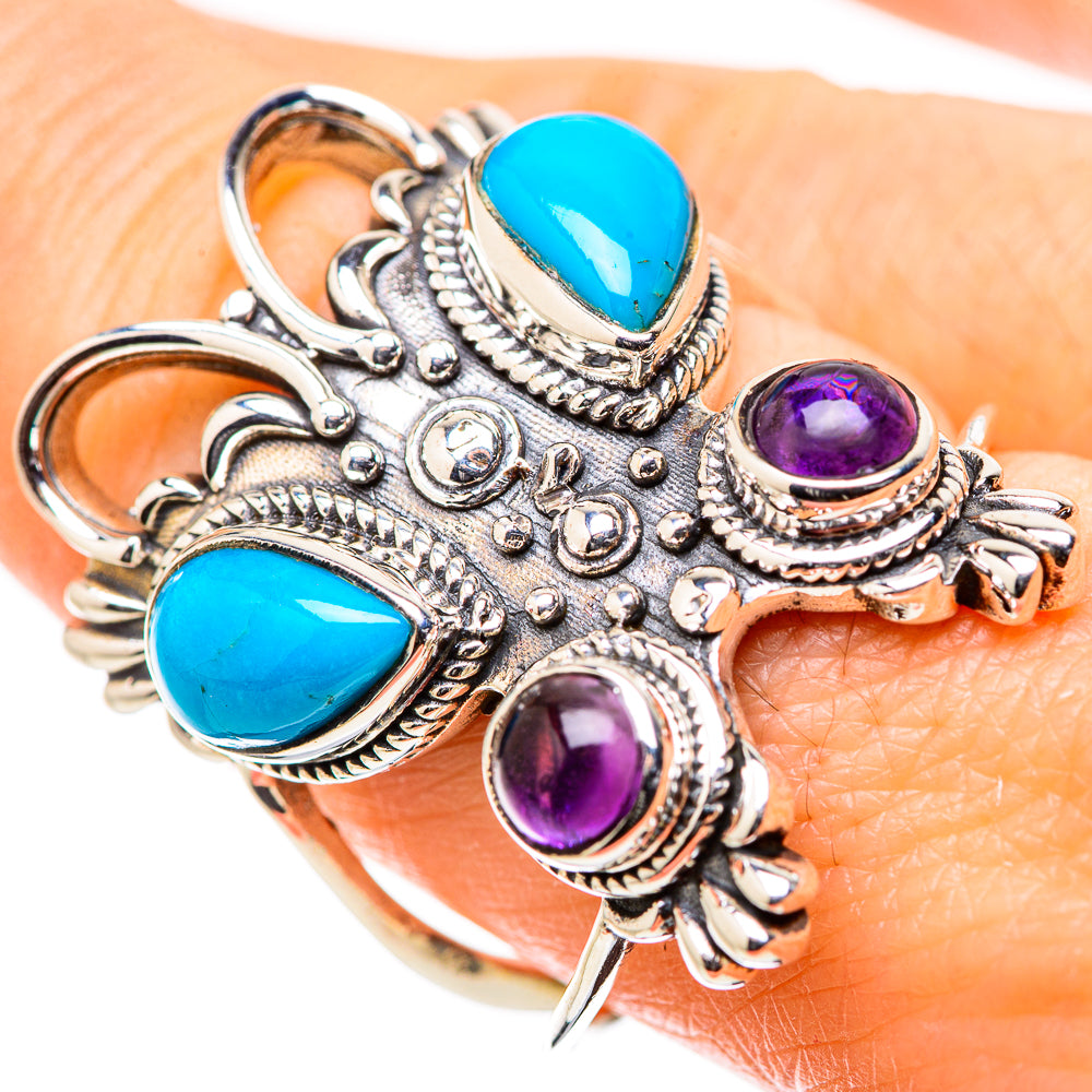Sleeping Beauty Turquoise Rings handcrafted by Ana Silver Co - RING131663