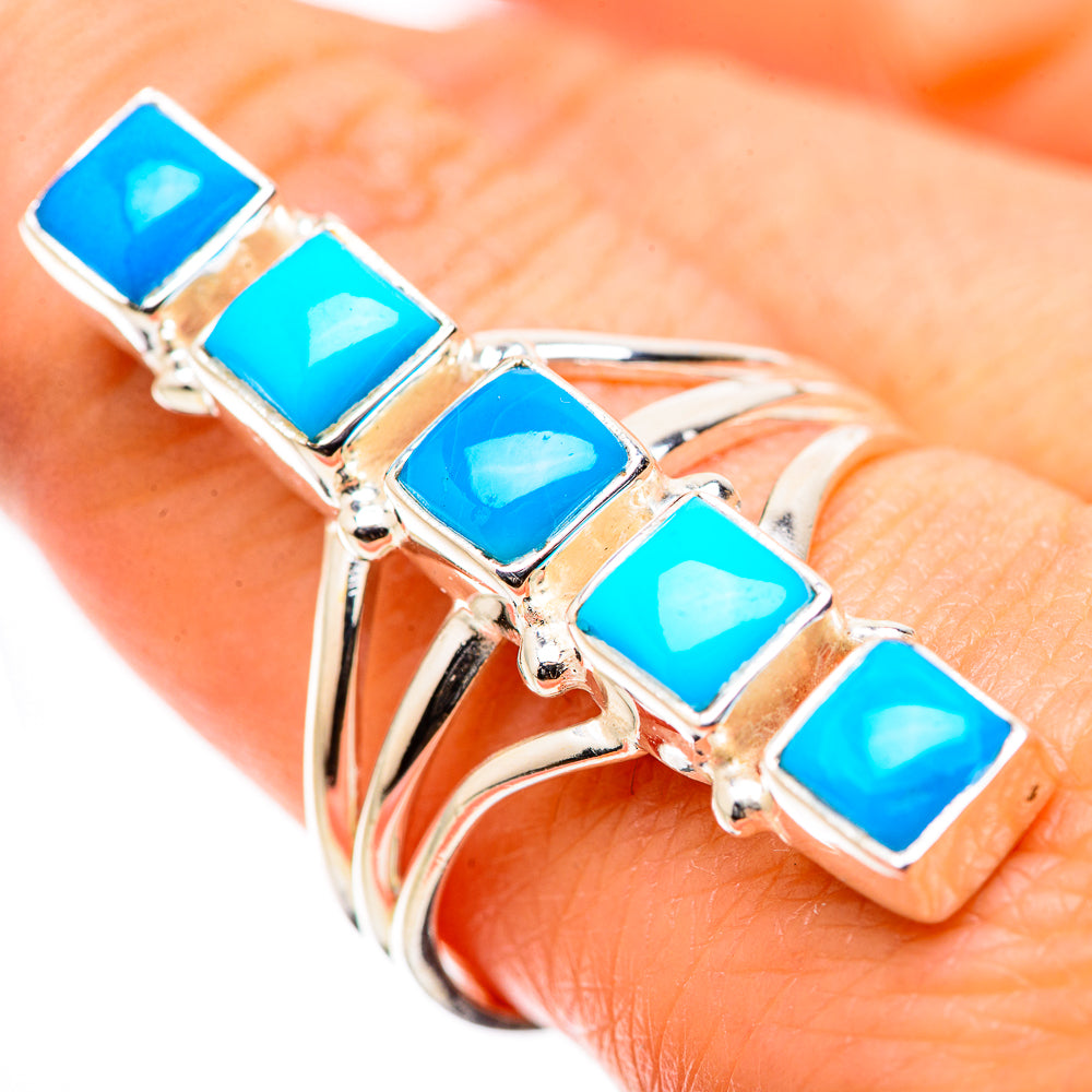 Sleeping Beauty Turquoise Rings handcrafted by Ana Silver Co - RING131667