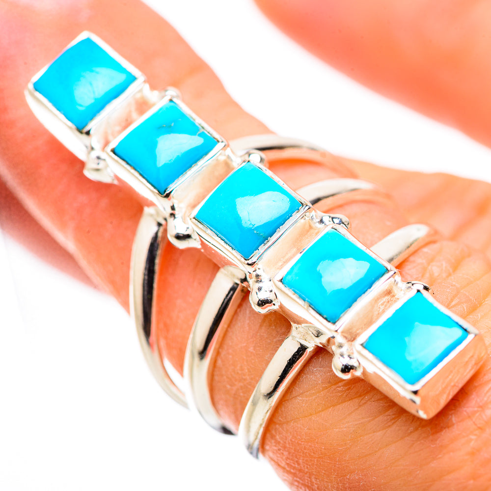 Sleeping Beauty Turquoise Rings handcrafted by Ana Silver Co - RING131668