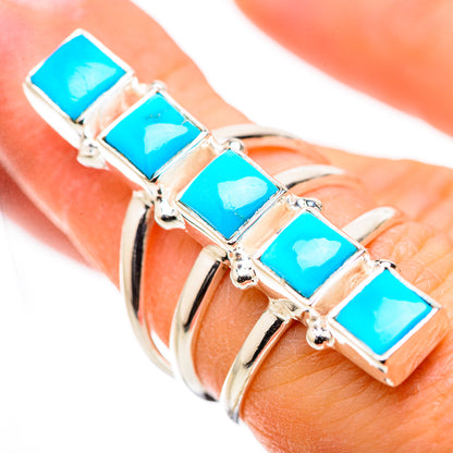 Sleeping Beauty Turquoise Rings handcrafted by Ana Silver Co - RING131668