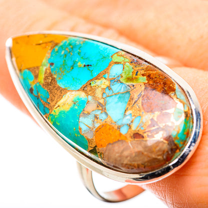 Kingman Mohave Turquoise Rings handcrafted by Ana Silver Co - RING131680
