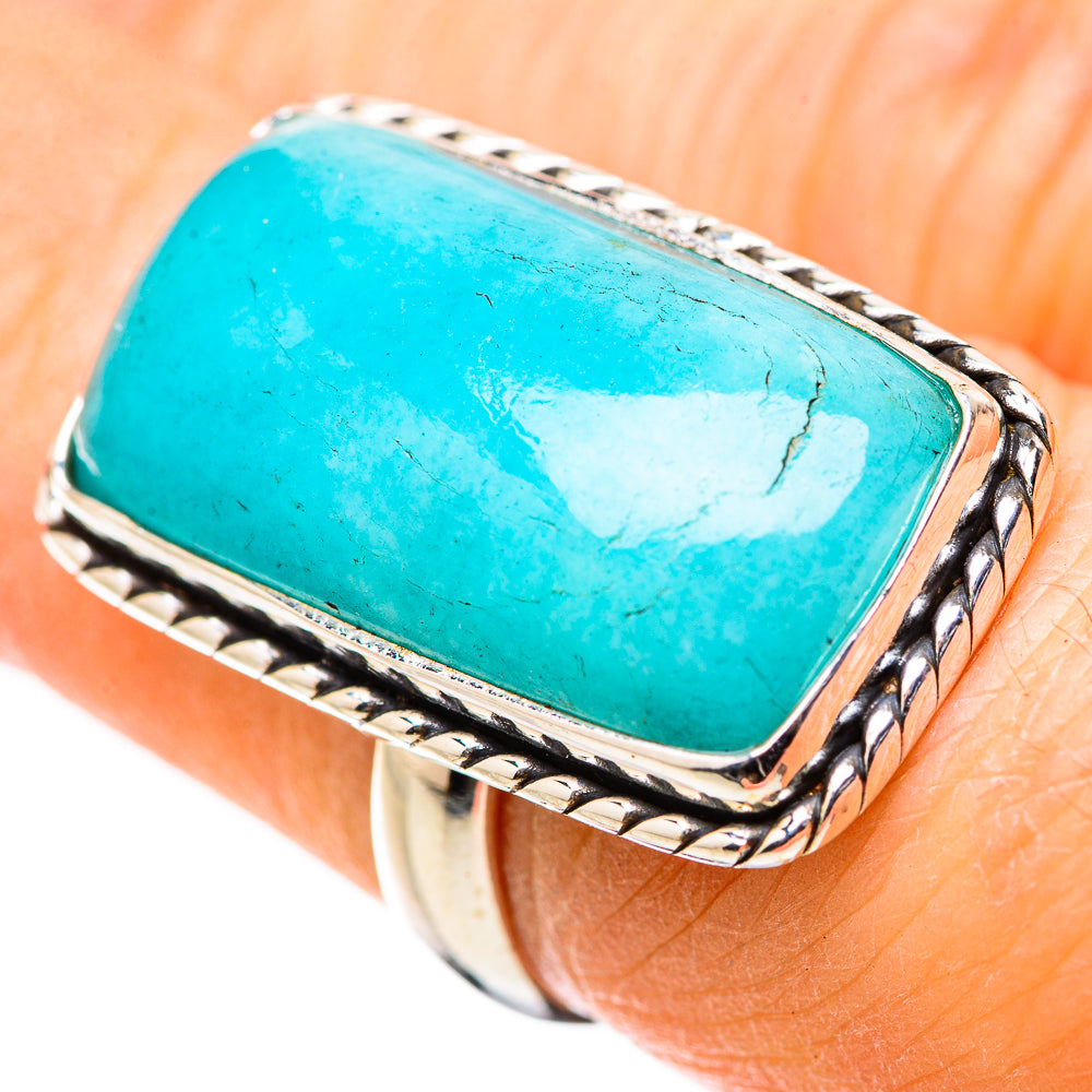 Peruvian Amazonite Rings handcrafted by Ana Silver Co - RING131688