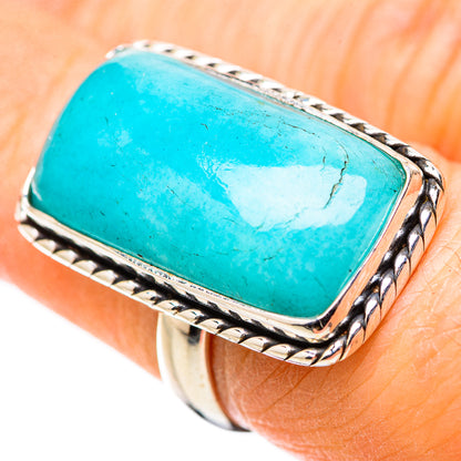 Peruvian Amazonite Rings handcrafted by Ana Silver Co - RING131688