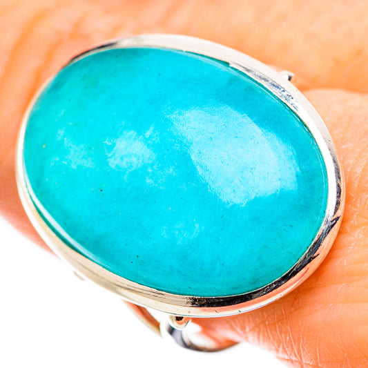 Peruvian Amazonite Rings handcrafted by Ana Silver Co - RING131691