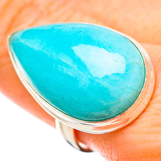 Peruvian Amazonite Rings handcrafted by Ana Silver Co - RING131693