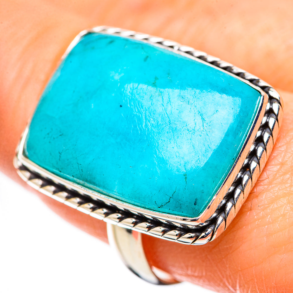 Peruvian Amazonite Rings handcrafted by Ana Silver Co - RING131709