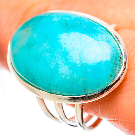 Peruvian Amazonite Rings handcrafted by Ana Silver Co - RING131723