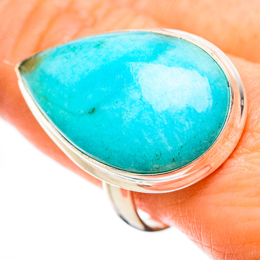 Peruvian Amazonite Rings handcrafted by Ana Silver Co - RING131724