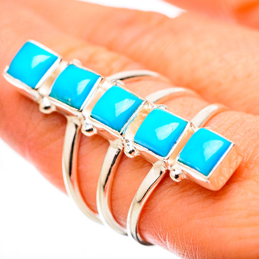 Sleeping Beauty Turquoise Rings handcrafted by Ana Silver Co - RING131737