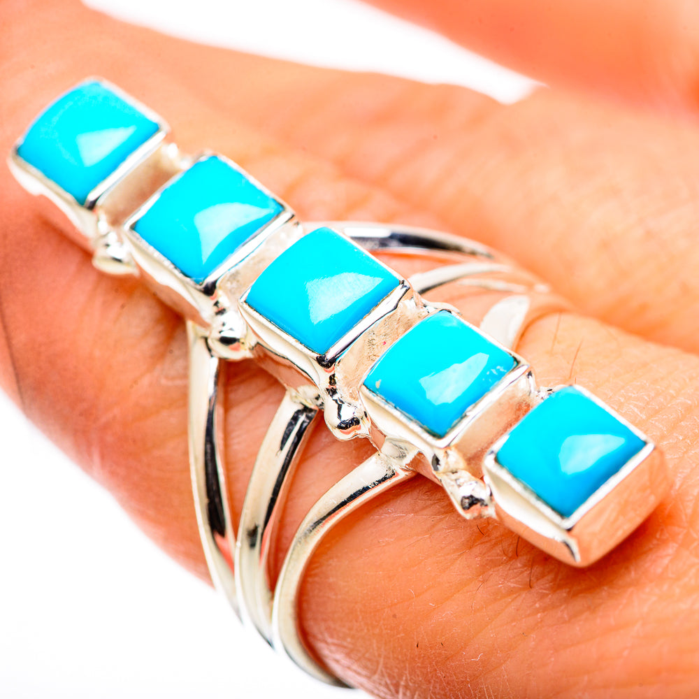 Sleeping Beauty Turquoise Rings handcrafted by Ana Silver Co - RING131740