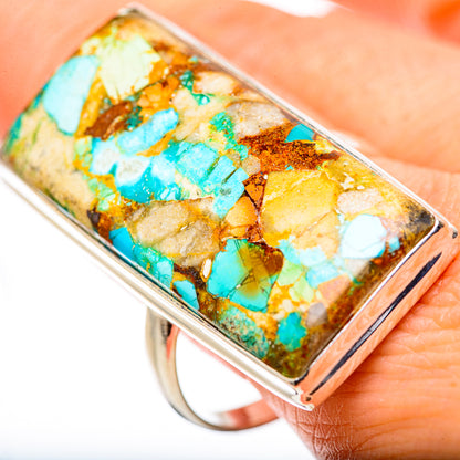 Kingman Mohave Turquoise Rings handcrafted by Ana Silver Co - RING131743