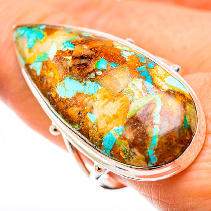 Kingman Mohave Turquoise Rings handcrafted by Ana Silver Co - RING131744