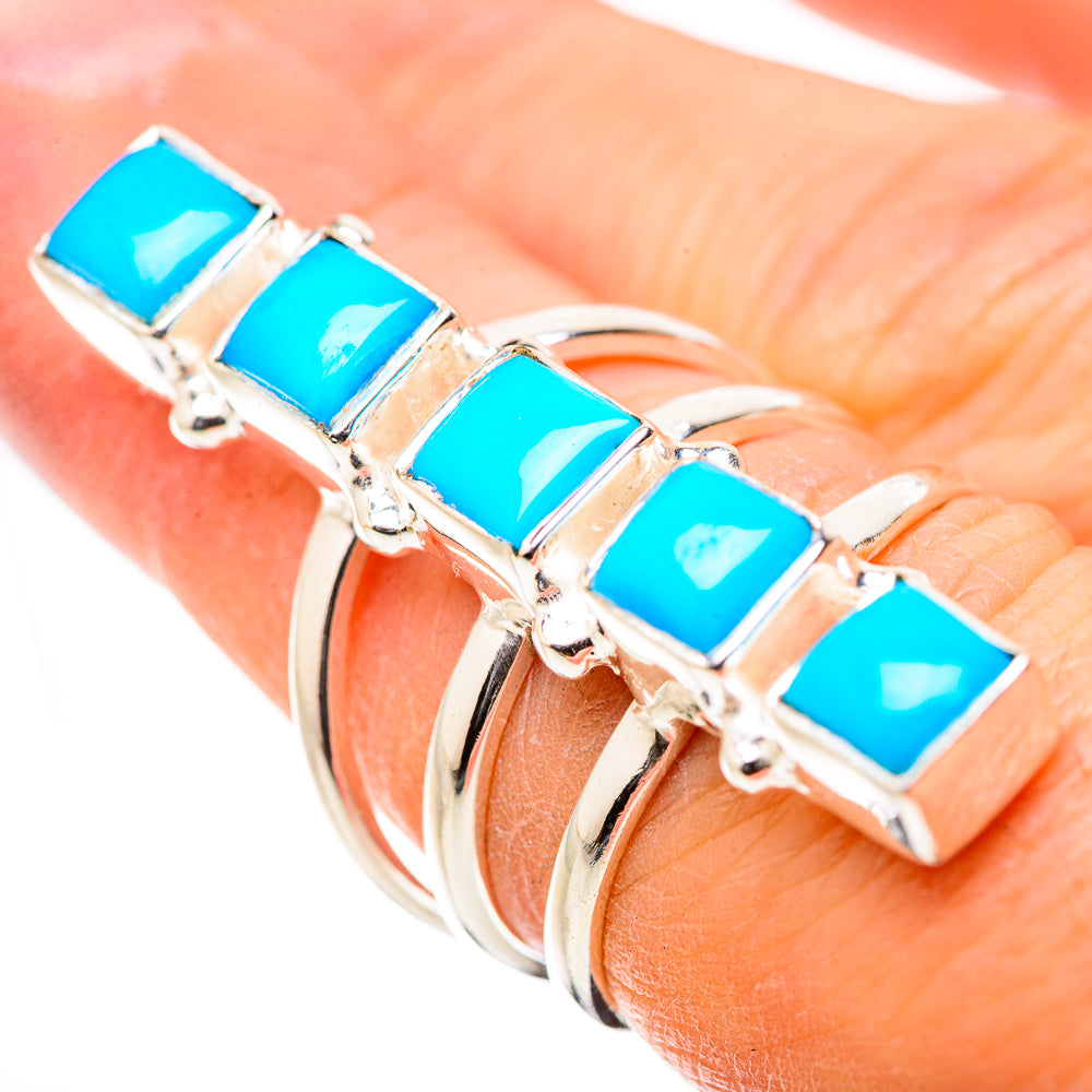 Sleeping Beauty Turquoise Rings handcrafted by Ana Silver Co - RING131746