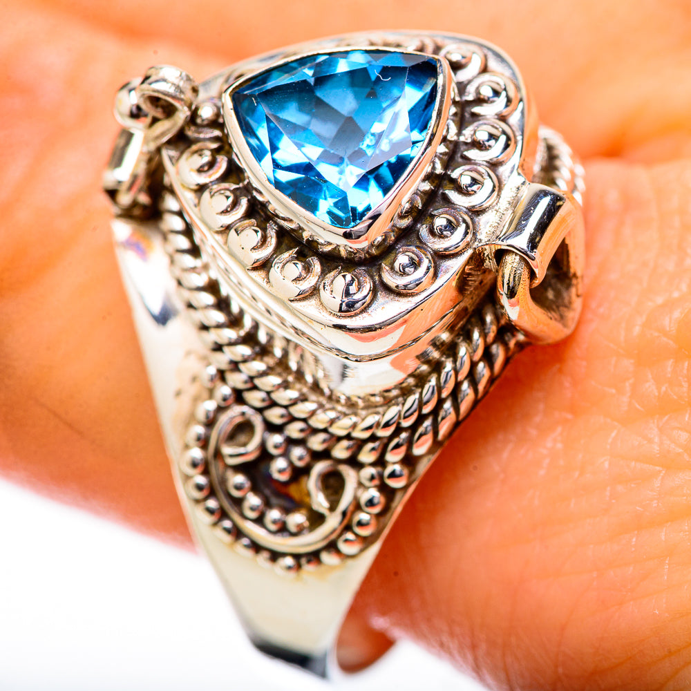 Swiss Blue Topaz Rings handcrafted by Ana Silver Co - RING131750