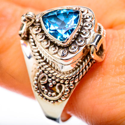 Swiss Blue Topaz Rings handcrafted by Ana Silver Co - RING131750