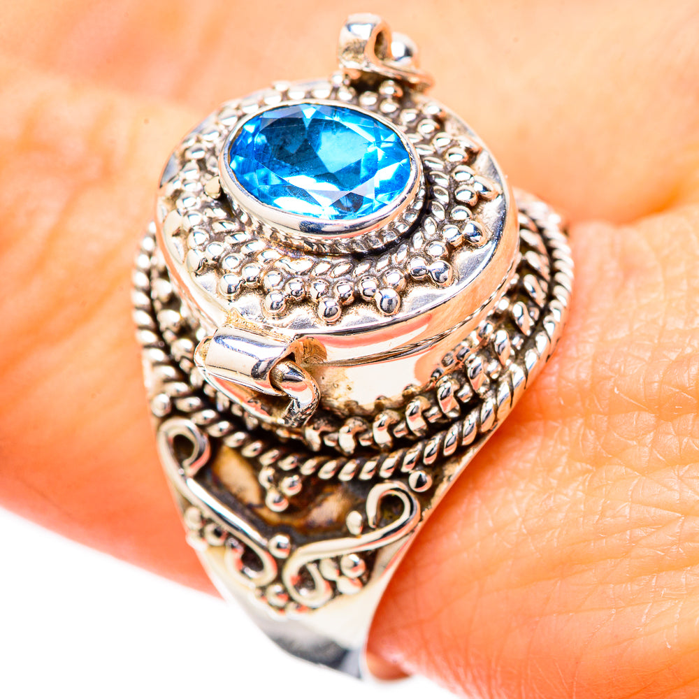 Swiss Blue Topaz Rings handcrafted by Ana Silver Co - RING131751