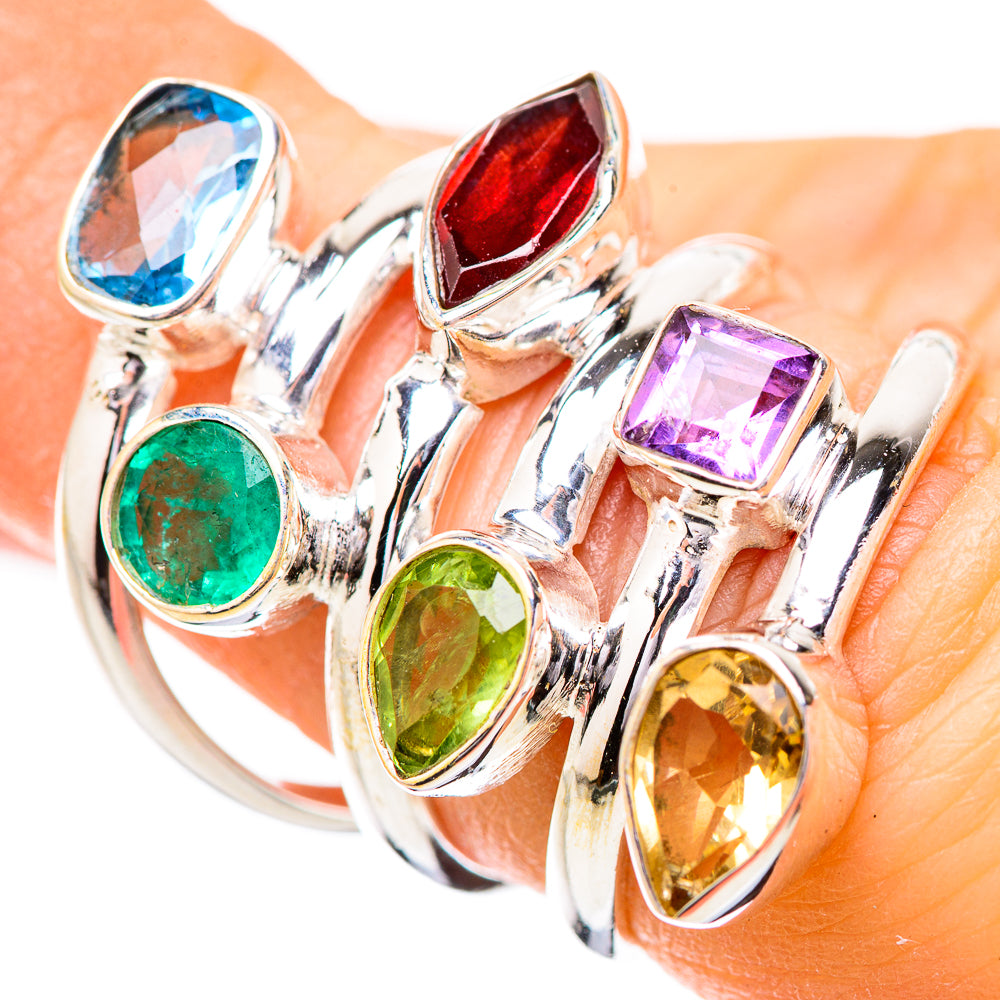 Garnet Rings handcrafted by Ana Silver Co - RING131759