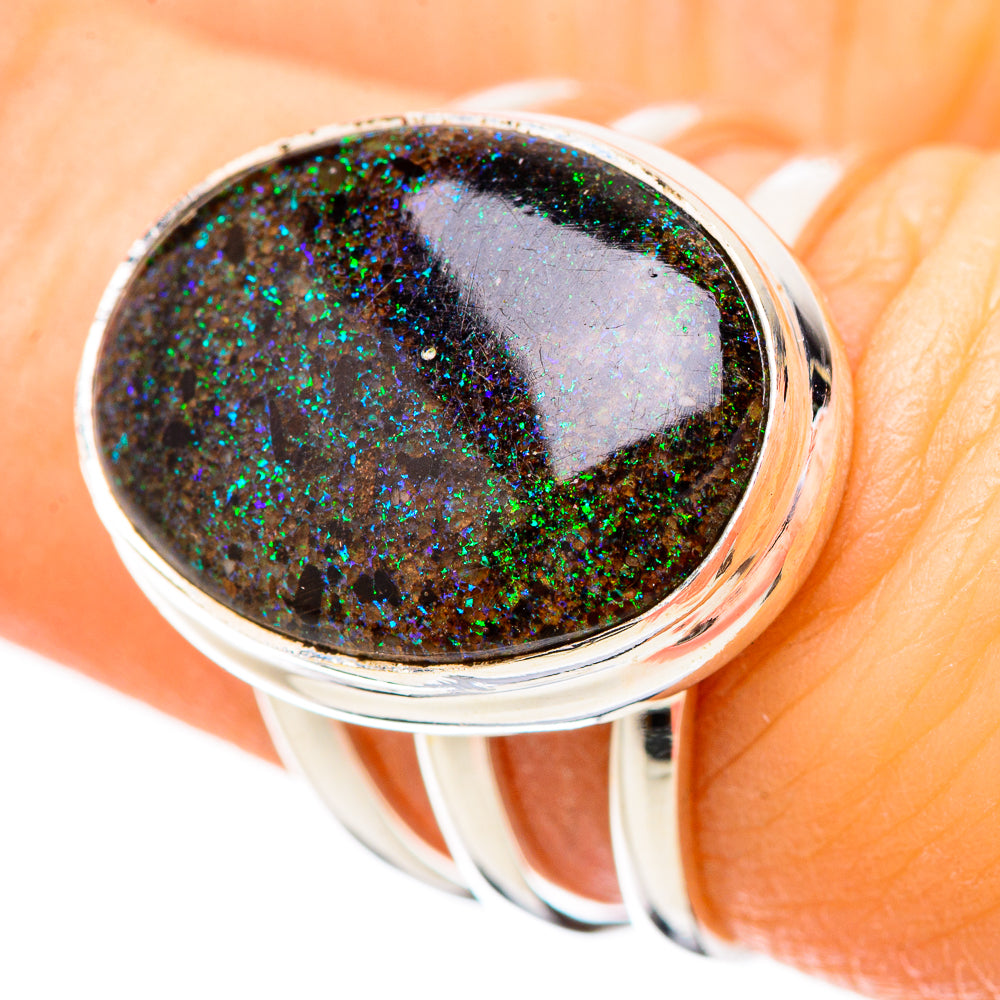 Andamooka Opal Rings handcrafted by Ana Silver Co - RING131762