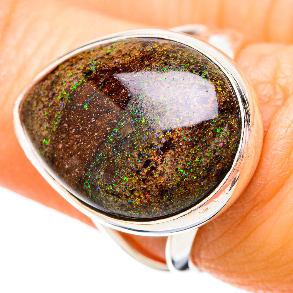 Andamooka Opal Rings handcrafted by Ana Silver Co - RING131764
