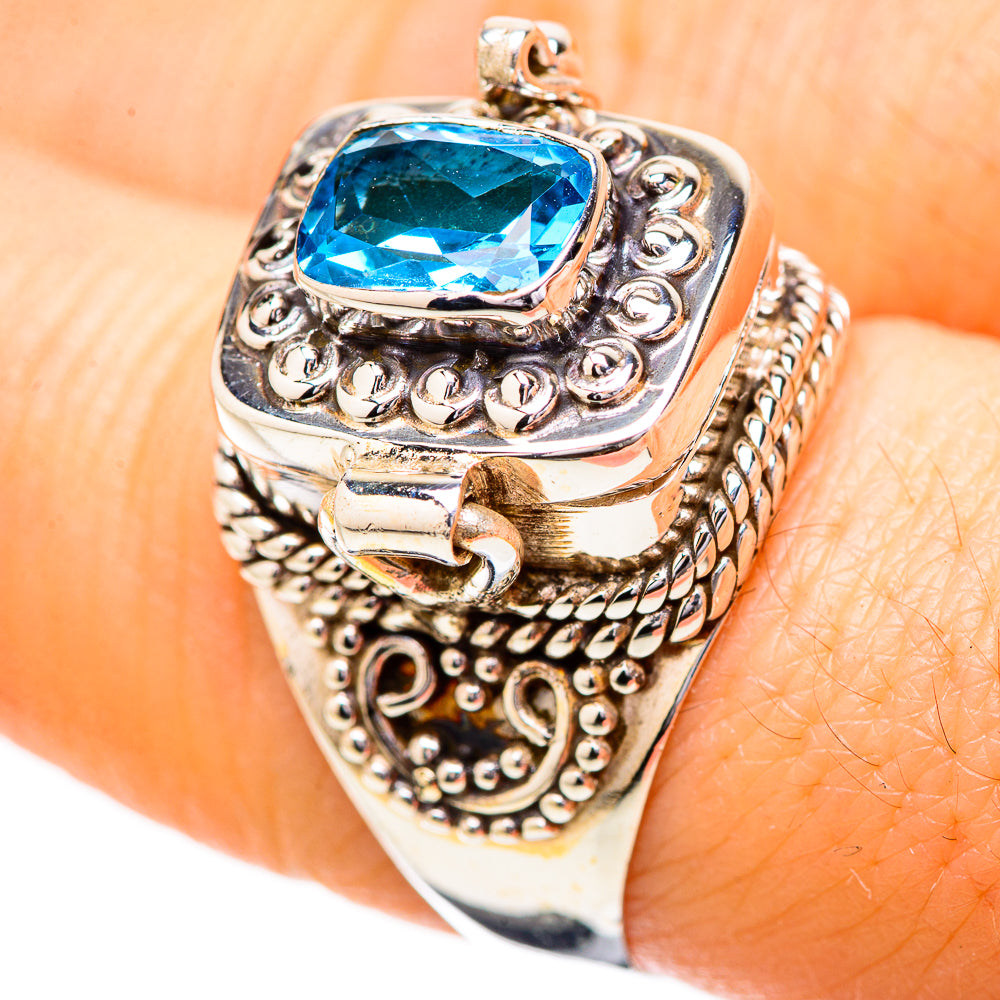 Swiss Blue Topaz Rings handcrafted by Ana Silver Co - RING131765