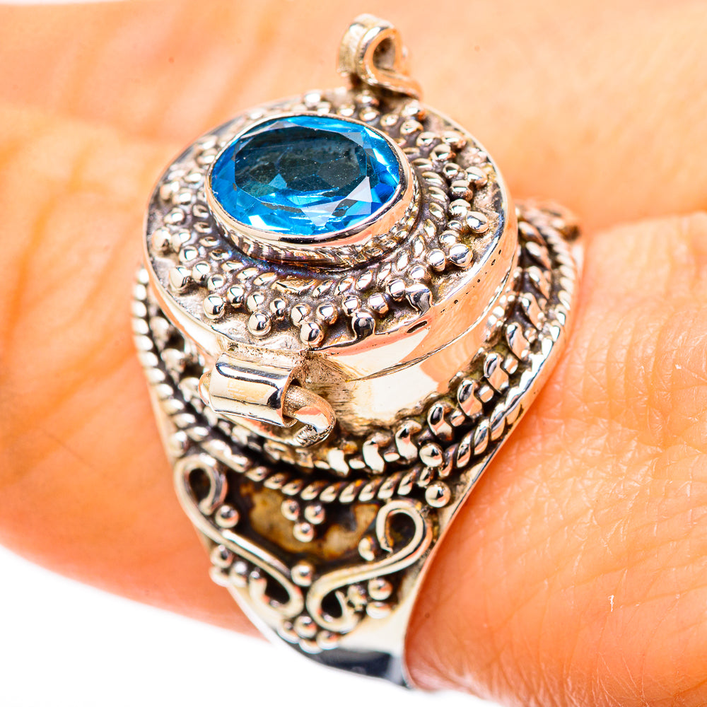 Swiss Blue Topaz Rings handcrafted by Ana Silver Co - RING131766