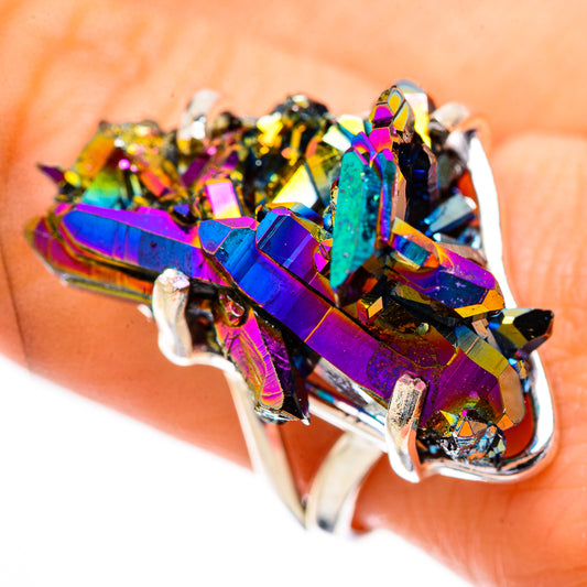 Titanium Sunshine Druzy Rings handcrafted by Ana Silver Co - RING131775