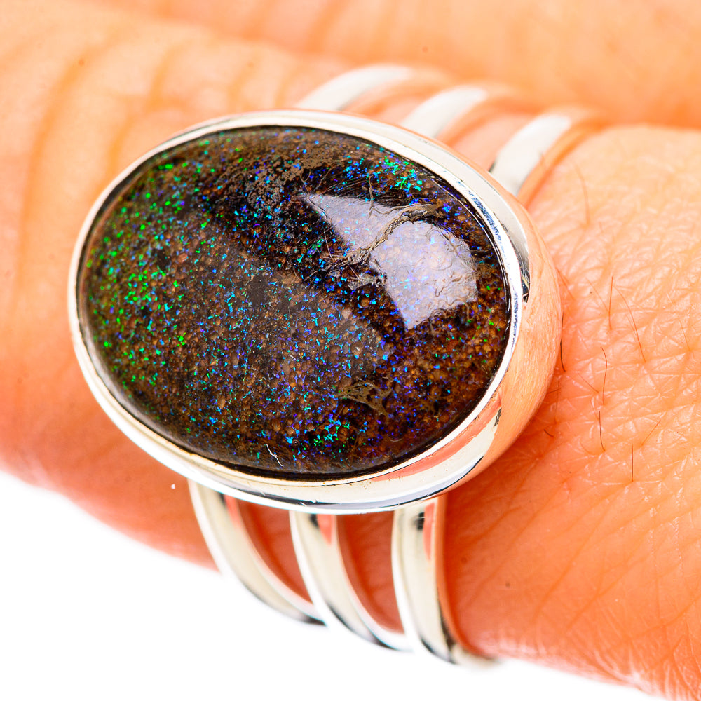 Andamooka Opal Rings handcrafted by Ana Silver Co - RING131776