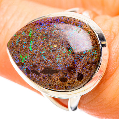 Andamooka Opal Rings handcrafted by Ana Silver Co - RING131777