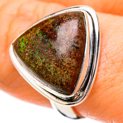 Andamooka Opal Rings handcrafted by Ana Silver Co - RING131778