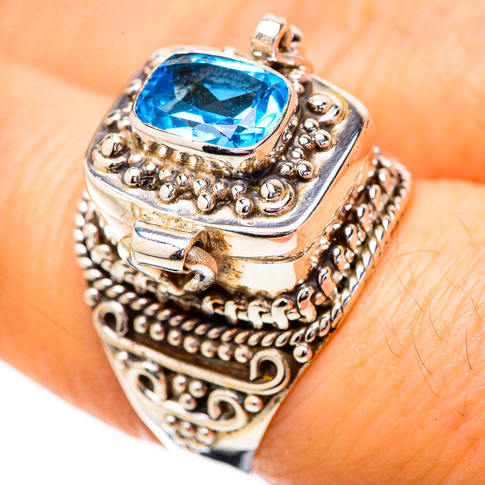 Swiss Blue Topaz Rings handcrafted by Ana Silver Co - RING131780