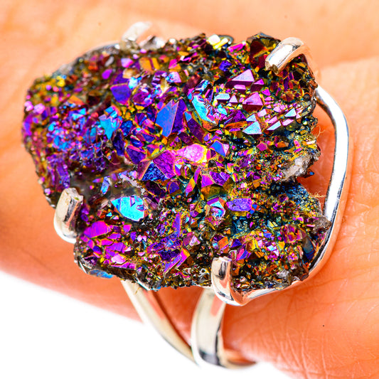 Titanium Sunshine Druzy Rings handcrafted by Ana Silver Co - RING131790