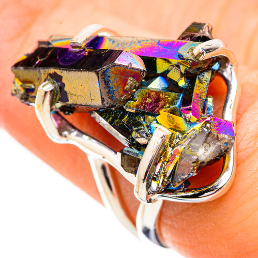 Titanium Sunshine Druzy Rings handcrafted by Ana Silver Co - RING131792
