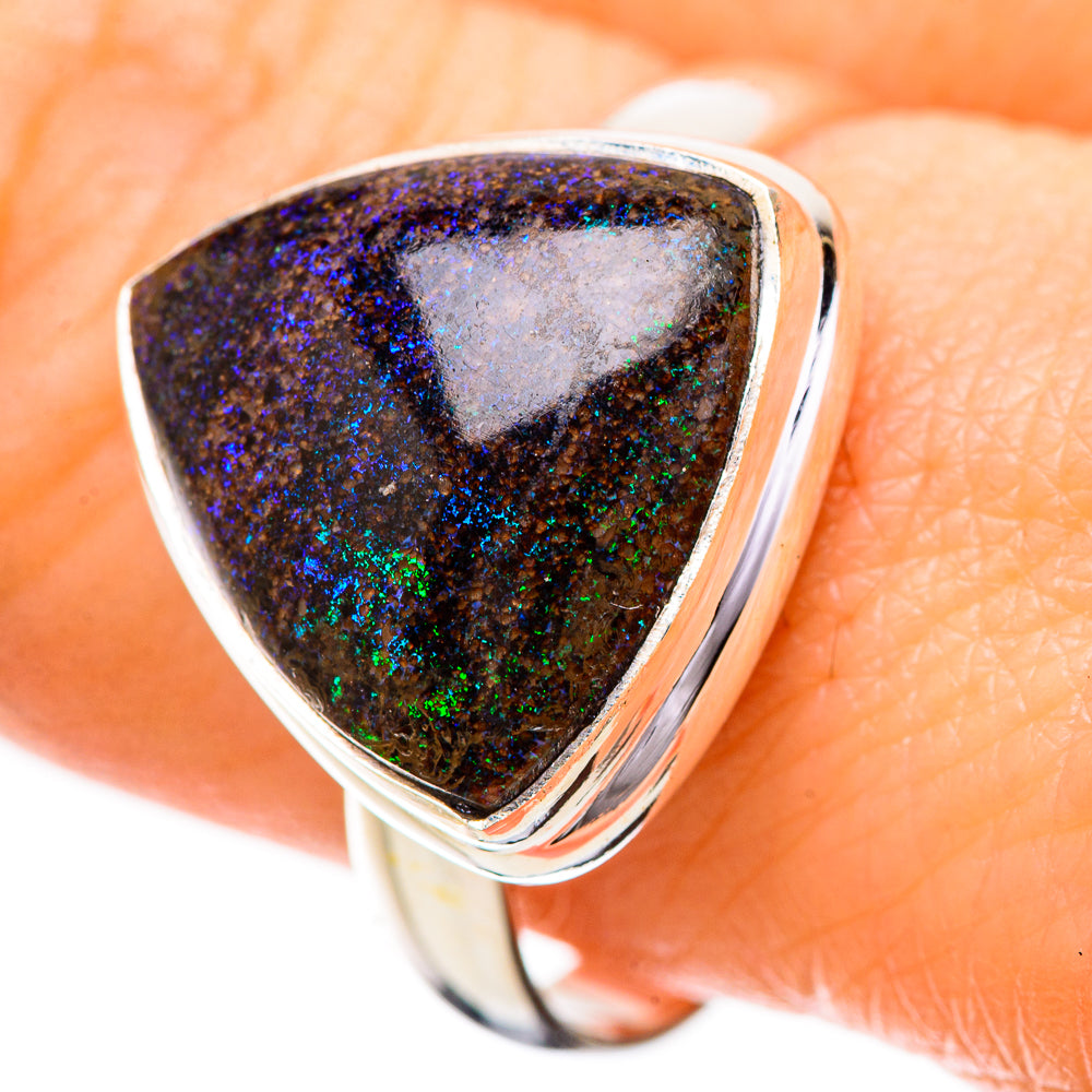 Andamooka Opal Rings handcrafted by Ana Silver Co - RING131793