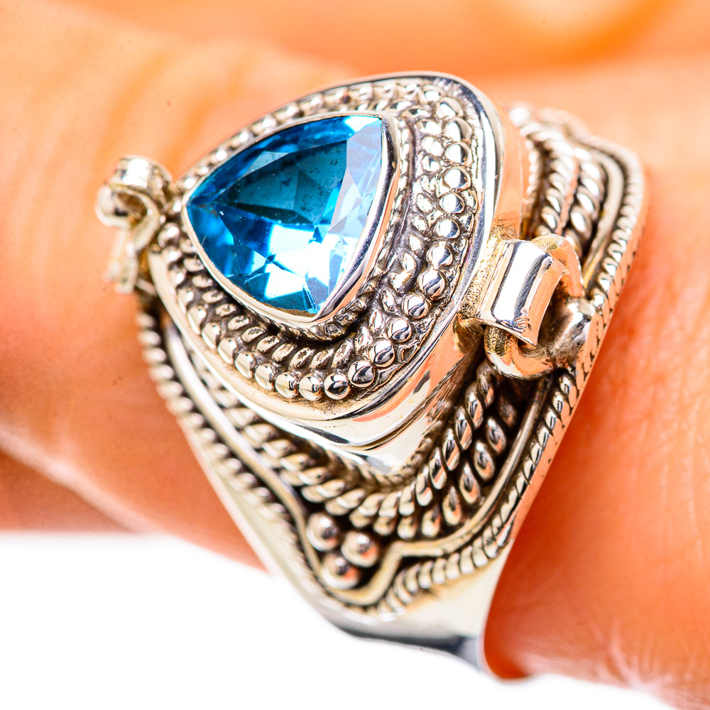 Swiss Blue Topaz Rings handcrafted by Ana Silver Co - RING131796