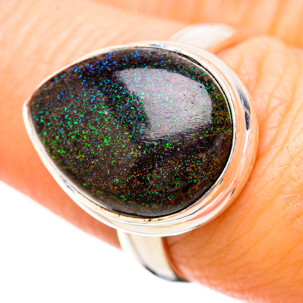Andamooka Opal Rings handcrafted by Ana Silver Co - RING131804