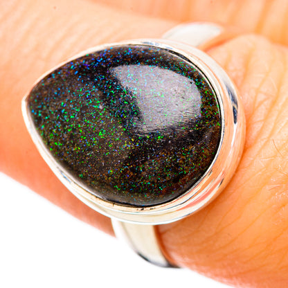 Andamooka Opal Rings handcrafted by Ana Silver Co - RING131804
