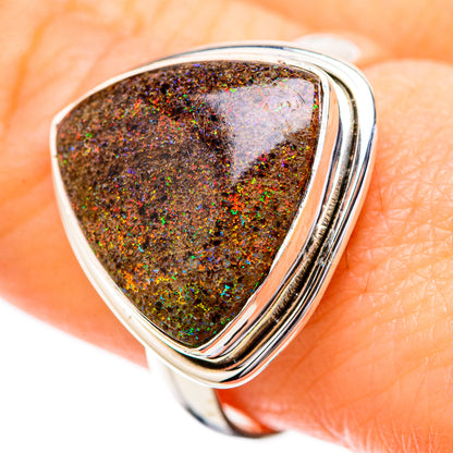 Andamooka Opal Rings handcrafted by Ana Silver Co - RING131806