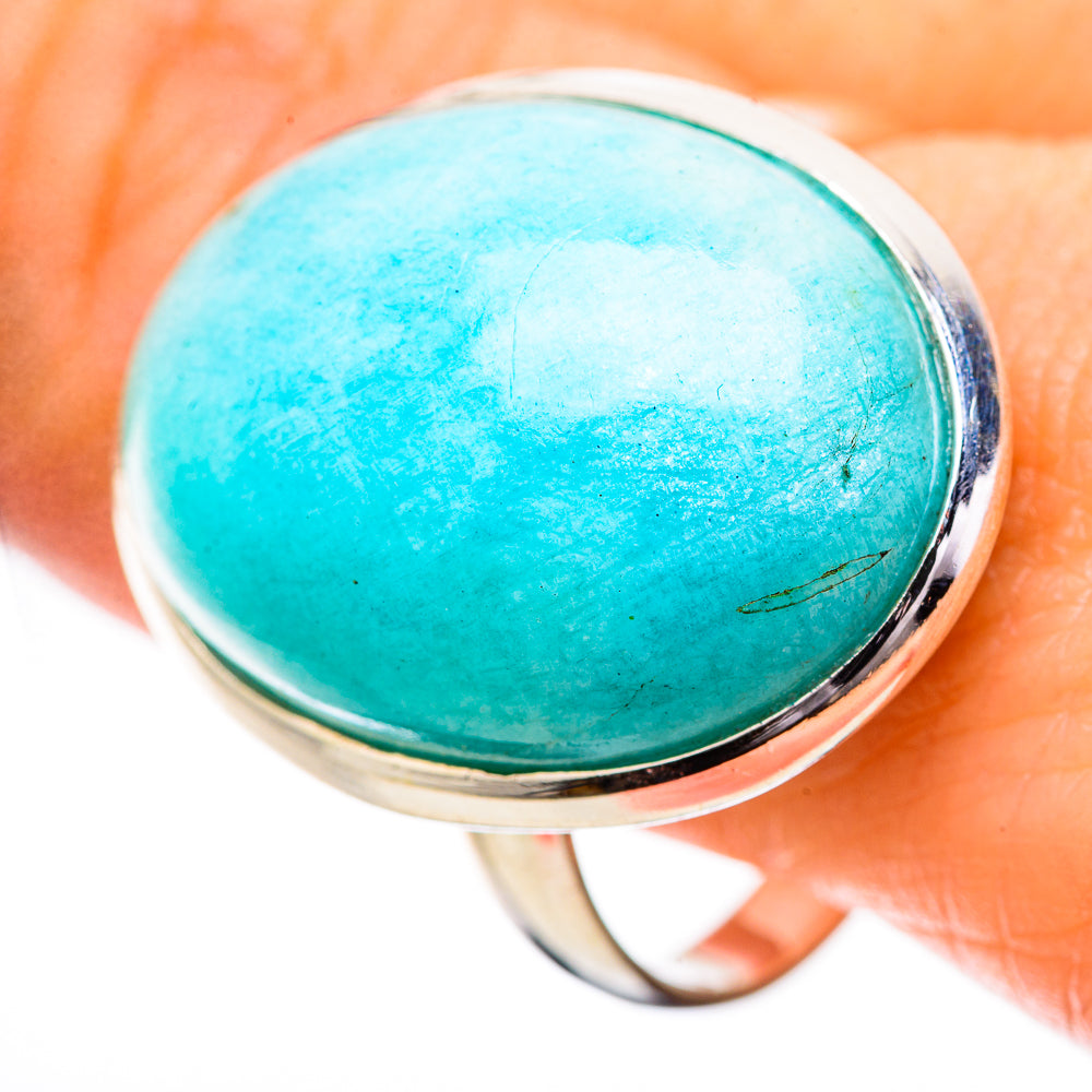 Peruvina Amazonite Rings handcrafted by Ana Silver Co - RING131809