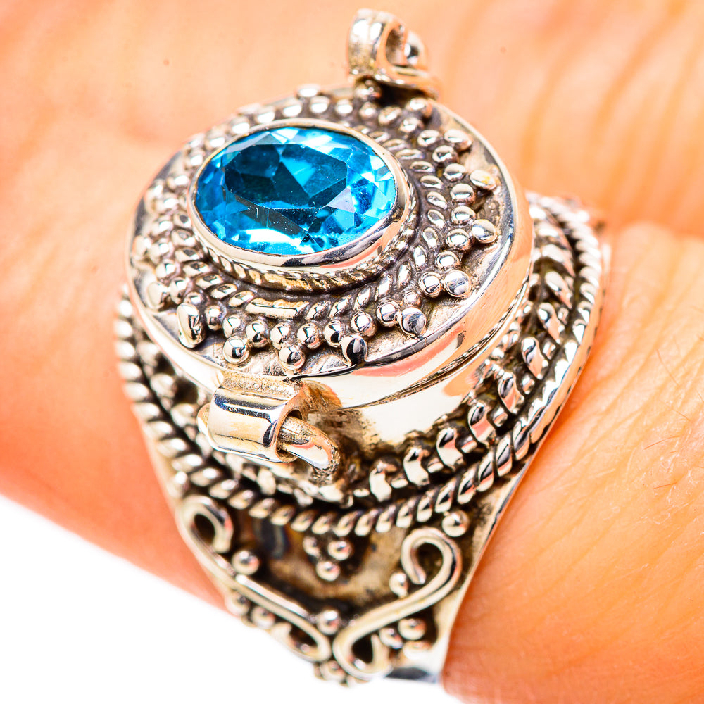 Swiss Blue Topaz Rings handcrafted by Ana Silver Co - RING131810
