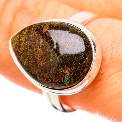 Andamooka Opal Rings handcrafted by Ana Silver Co - RING131816