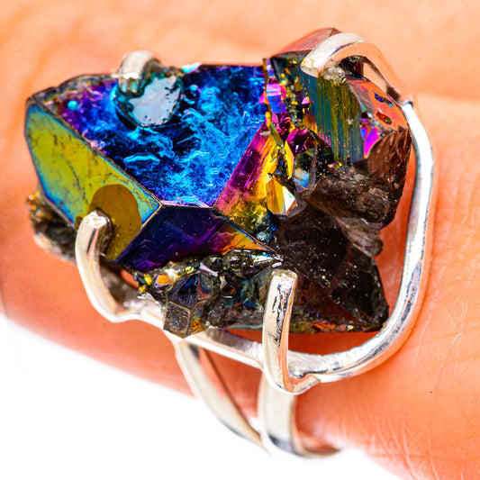 Titanium Sunshine Druzy Rings handcrafted by Ana Silver Co - RING131826